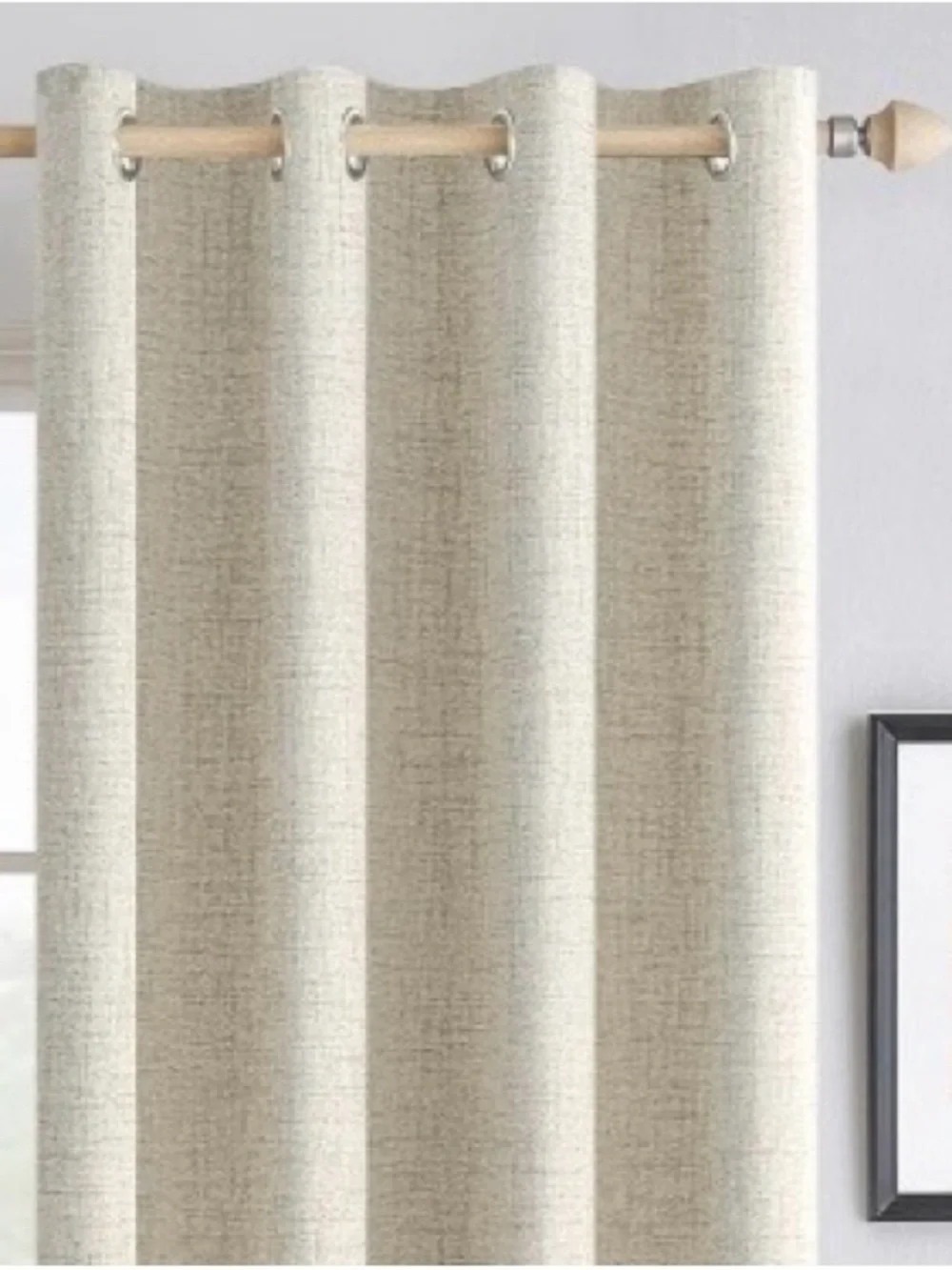 100% Blackout Curtains 52x72” (2-panels) CREAM